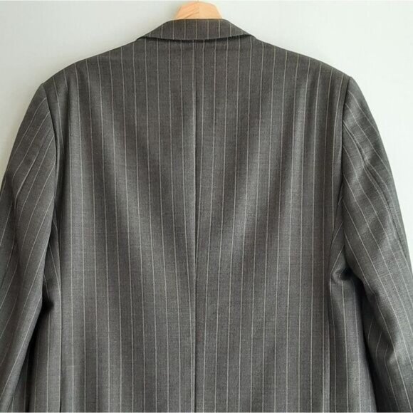 NAUTICA Navigator 100% Wool Blazer Jacket Grey Pin Stripe Men's Sz 40 T Tall - Picture 6 of 12